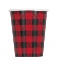 Plaid Lumberjack 9oz Paper Cups, 8ct