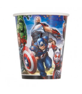 8 verres en papier 9oz AVENGERS