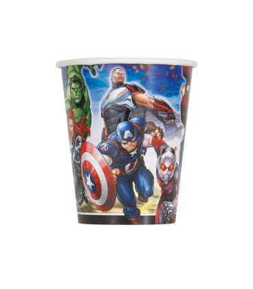 8 verres en papier 9oz AVENGERS