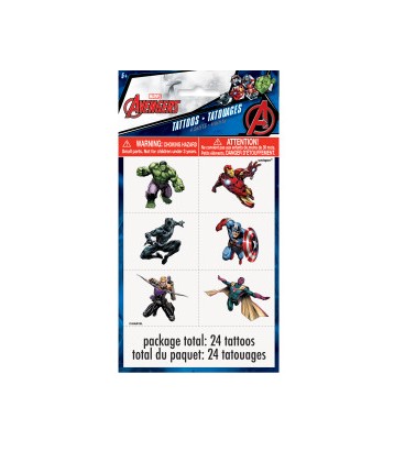 Avengers Color Tattoo Sheets, 4ct