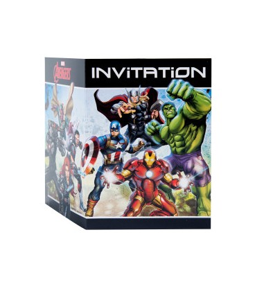 8 invitations AVENGERS