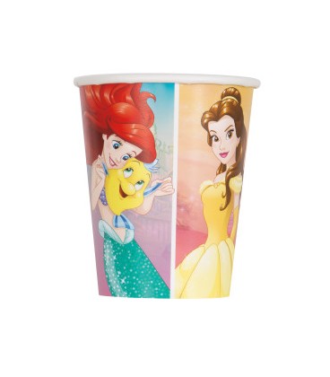 8 verres en papier 9oz PRINCESSE