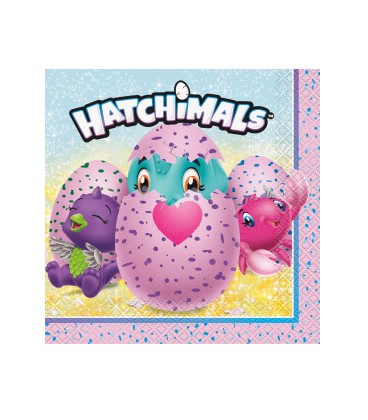 16 serviettes de table HATCHIMALS