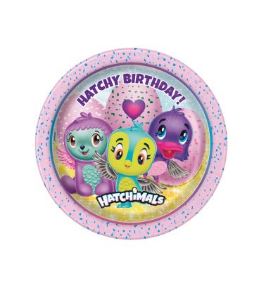 8 assiettes 7'' HATCHIMALS