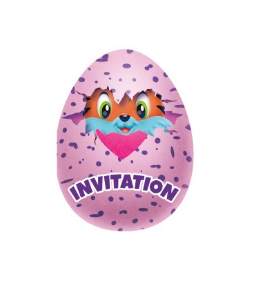 8 Hatchimals Invitations