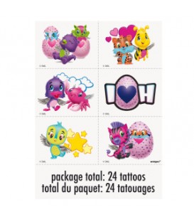 4 Hatchimals Color Tattoo Sheets