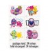 4 Hatchimals Color Tattoo Sheets