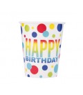 8 Rainbow Spots Birthday 9oz Paper Cups