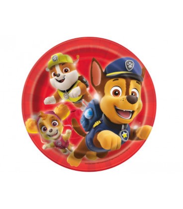 8 assiettes 7'' PAW PATROL