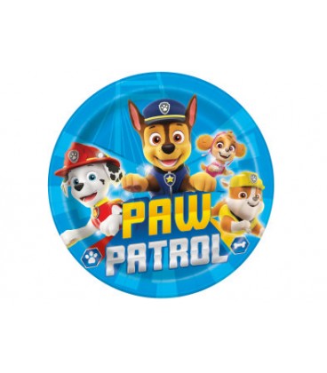 8 assiettes 9'' PAW PATROL